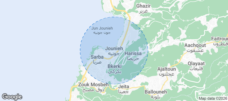 Keserwan District Airbnb map